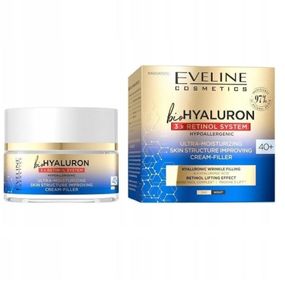 Picture of EVELINE_BioHyaluron 3x Retinol System 40+ ultranawilajcy krem-filler poprawiajcy struktur skóry 50ml