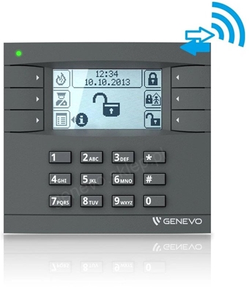 Изображение EVOKPD CLASSIC GY Bezprzewodowy manipulator LCD do central GENEVO