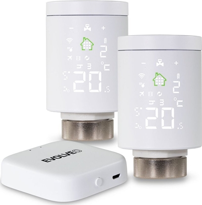 Attēls no Evolveo Zestaw startowy Heat M30v2 2 × gowica termostatyczna + bramka