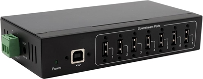 Изображение Exsys EX-11217HMVS 7 Port USB 2.0 Metall HUB mit Netzteil 5V/2A Genesys Chipset