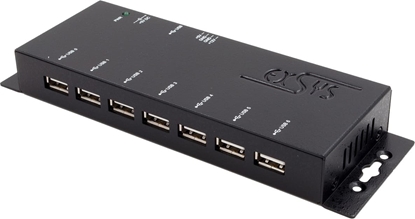 Attēls no Exsys EX-1177-2S USB 2.0 Hub mit 7 Ports 15KV ESD Überspannungs-Schutz