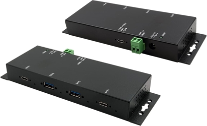 Attēls no Exsys EX-1234HMVS 4 Port USB 3.2 Gen2 Hub mit 2x USB-C und 2x USB-A Anschluss