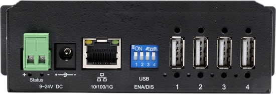 Picture of Exsys EX-6003HMVS Ethernet 1Gigabit to 4x USB 2.0 Ports, with 15KV ESD Overvoltage Protection in Metal Case