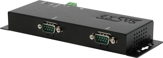 Picture of Exsys EX-6122-2PoE Ethernet zu Seriell  2 x RS-232/422/485  mit 9 Pin Stecker inkl. Virtual Com Software PoE
