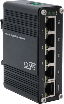 Attēls no Exsys EX-62020 5-Port Industrie Ethernet Switch
