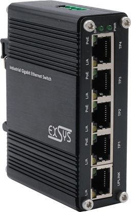 Attēls no Exsys EX-62020PoE 5-Port Industrie Ethernet Switch PoE
