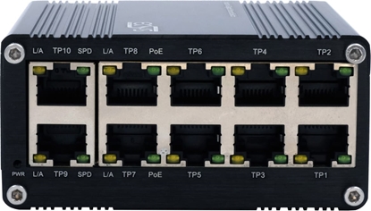 Attēls no Exsys EX-62025PoE 10-Port Industrial PoE Switch mini unmanaged