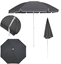 Attēls no Extralink BLACK FOREST PARASOL PLAZOWY SKLADANY 1.8M SZARY L-0707