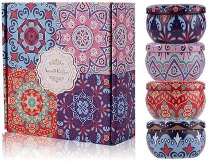 Attēls no ExtraLink Extralink HOME ZESTAW 4 SZT? wieczki sojowe zapachowe WIECE DEKARACYJNE NA PREZENT+ BOX W-1505