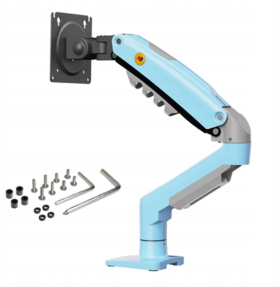 Attēls no F80-XM Gulf Blue Solidny Ergonomiczny Uchwyt do Monitora 17'-30' Regulacja 3D VESA PIVOT