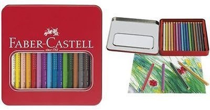 Изображение Faber-Castell Kredki Jumbo Grip Trójktne Opakowanie Metalowe 16 Sztuk Faber-Castell (110916 FC)