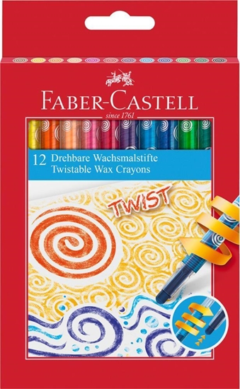 Picture of Faber-Castell KREDKI WOSKOWE WYKRCANE FABER-CASTELL 12 KOLORÓW