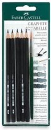 Изображение Faber-Castell Oówek Akwarelowy 5 Szt. HB,2B,4B,6B,8B + Pdzelek Blister (117897 FC)