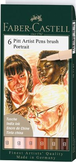 Picture of Faber-Castell pióro krelarskie Pitt Artist Pen Portrait 6 szt