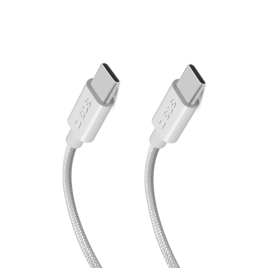 Picture of Fabric cable with USB-C USB-C 2m 60W Gray