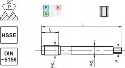 Изображение Fanar GWINTOWNIK G  1/2" DIN-5156B HSSE 800