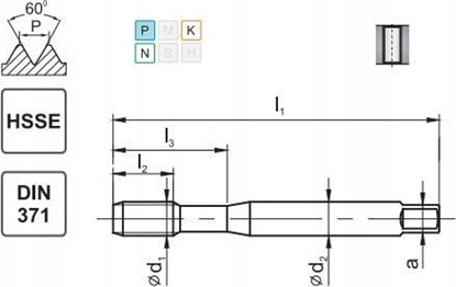 Изображение Fanar GWINTOWNIK M 5 DIN-371B (6G) HSSE 800