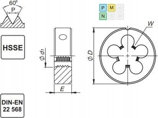 Picture of Fanar NARZYNKA M18x1,5 DIN-22568 (6g) HSSE INOX