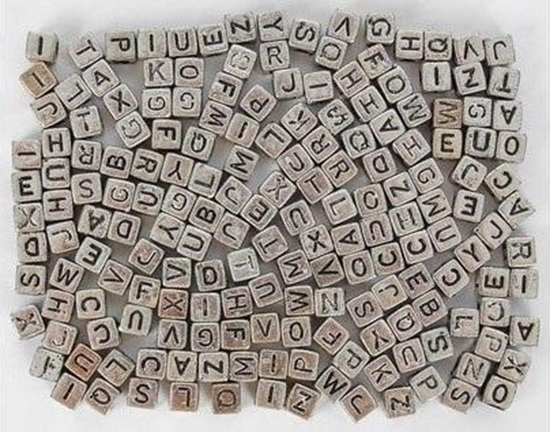 Picture of FANDY Koraliki ABC -  Srebrne literki 6 mm (30g)