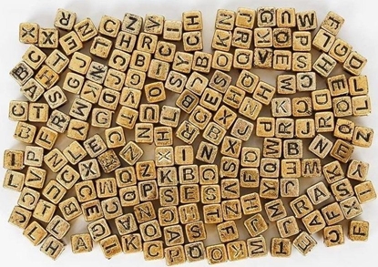 Attēls no FANDY Koraliki ABC - Zote literki 6 mm (30g)