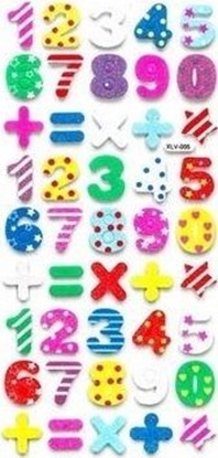 Изображение FANDY Naklejki piankowe brokatowe Cyfry 45szt