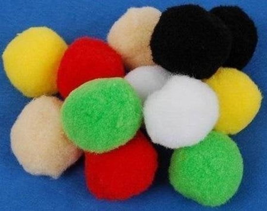 Picture of FANDY Pompony poliestrowe 40mm MIX