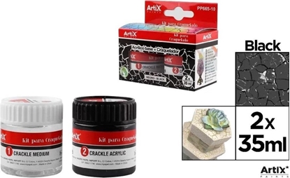 Изображение Farba akrylowa czarna + rodek do spka 2x35ml