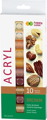 Picture of Farba akrylowa zestaw 10 kolorów x 12 ml odcienie brzowego