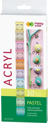 Picture of Farba akrylowa zestaw 10 kolorów x 12 ml pastelowe