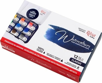 Picture of Farby akwarelowe w kostkach Classic 12 kolorów