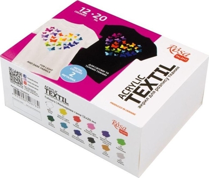 Picture of Farby do tkanin Heart 20ml 12 kolorów