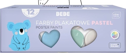 Picture of Farby plakatowe INTERDRUK BB PASTEL 12 kolorów 20ml