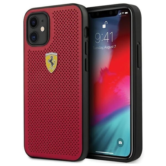 Picture of Ferrari Ferrari FESPEHCP12SRE iPhone 12 mini 5.4" red/red hardcase On Track Perforated