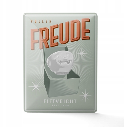 Attēls no FIFTYEIGHT Blechschild Freude