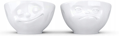 Picture of FIFTYEIGHT Eierbecher Set Nr.3 - Glücklich & Hmpff weiß