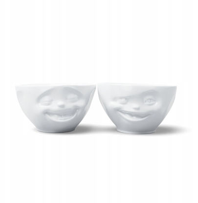 Изображение FIFTYEIGHT Schälchen-Set 200ml - Lachend & Zwinkernd weiß