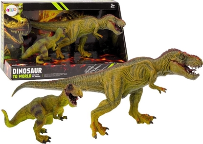 Изображение Figurka LeanToys Figurki Dinozaurów Tyranozaur Z Maym Zestaw 2el