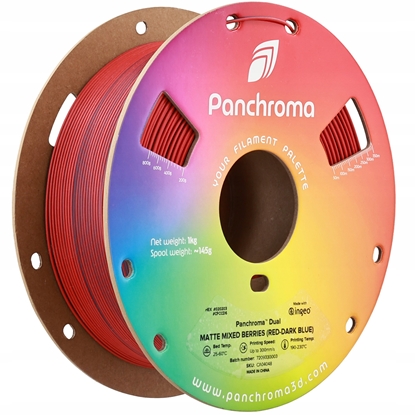 Attēls no Filament Polymaker Panchroma PLA Dual Mixed Berries 1,75mm 1kg - Red-Dark Blue}