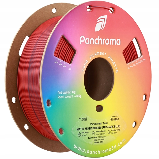 Picture of Filament Polymaker Panchroma PLA Dual Mixed Berries 1,75mm 1kg - Red-Dark Blue}