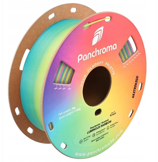 Picture of Filament Polymaker PolyLite Luminous PLA 1,75mm 1kg - Rainbow}