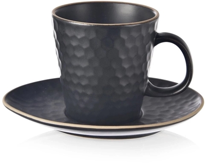 Attēls no Filianka ze spodkiem do kawy espresso ceramiczna czarna TEA TIME 95 ml