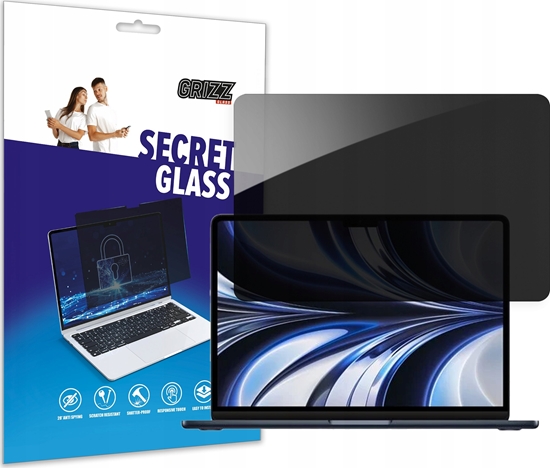 Изображение Filtr GrizzGlass Szko prywatyzujce GrizzGlass SecretGlass do Apple MacBook Air 15,3 cala 2023