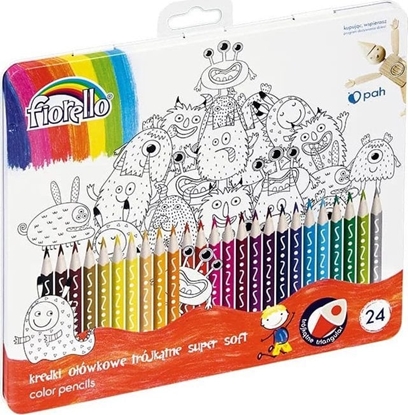 Picture of Fiorello Kredki trójktne Fiorello Super Soft 12 kolorów + 2 gratis ostrza EXTRA 170-2625