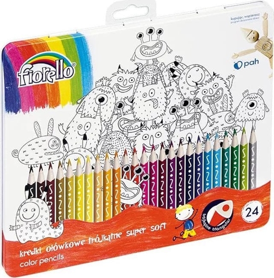 Picture of Fiorello Kredki trójktne Fiorello Super Soft 12 kolorów + 2 gratis ostrza EXTRA 170-2625