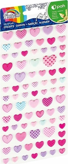 Picture of Fiorello Naklejki wypuke serca róowe GR-NP149 FIORELLO
