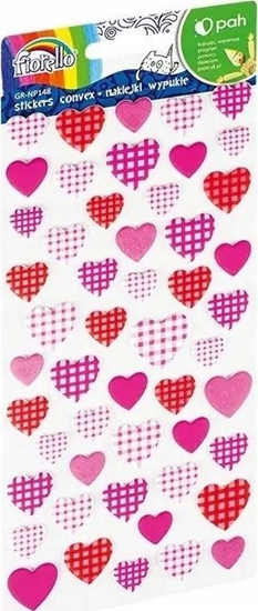 Изображение Fiorello Naklejki wypuke serca w kratk GR-NP148 FIORELLO