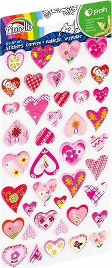 Изображение Fiorello Naklejki wypuke serca w kwiaty GR-NP151 FIORELLO