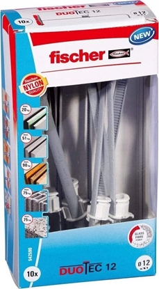 Изображение Fischer fischer toggle dowel DUOTEC 12 LD (light grey/red, 10 pieces)