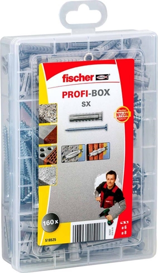 Изображение Fischer Fischer Zestaw koków z wkrtami PROFI-BOX, SX, 160 szt.