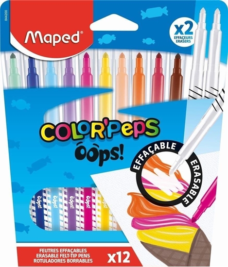 Picture of Flamastry Colorpeps Oops wymazywalne 12szt MAPED